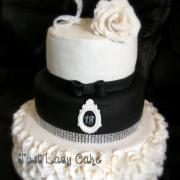 Wedding cake black and white oise